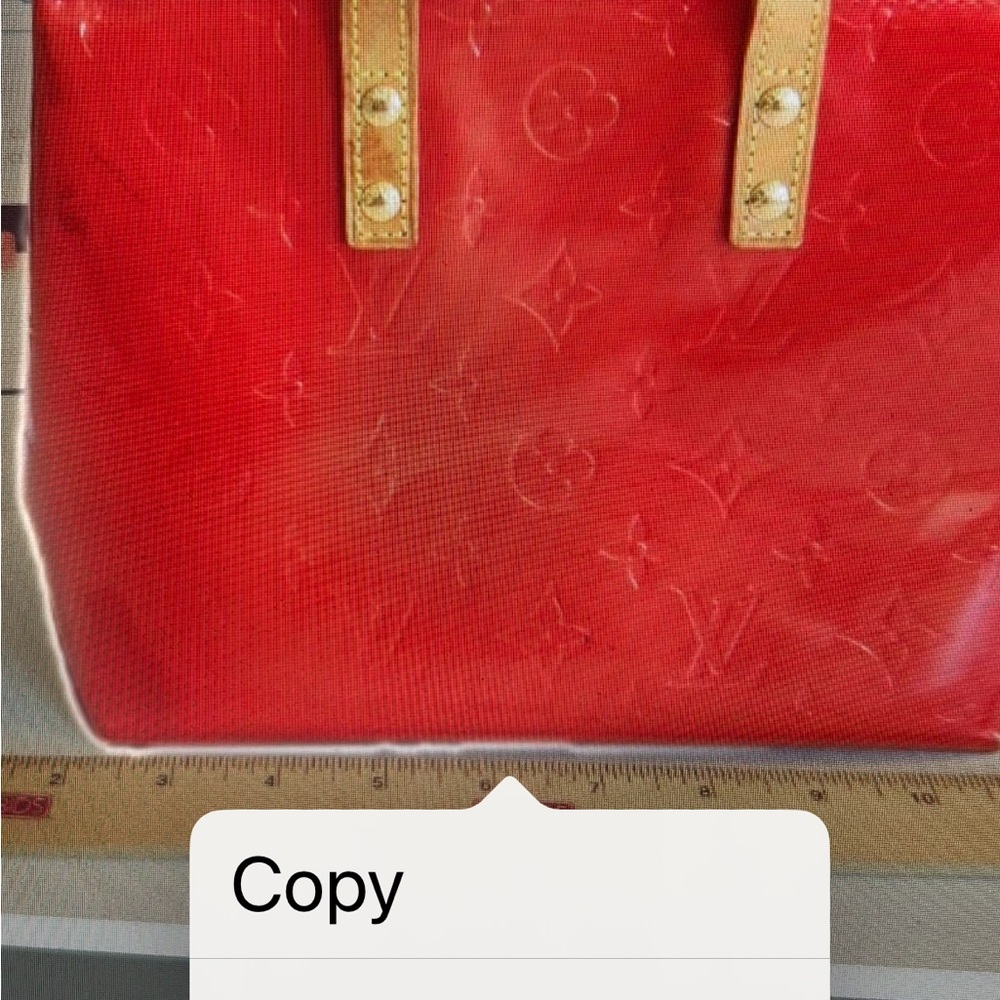 Louis Vuitton Red Monogram Leather Tote